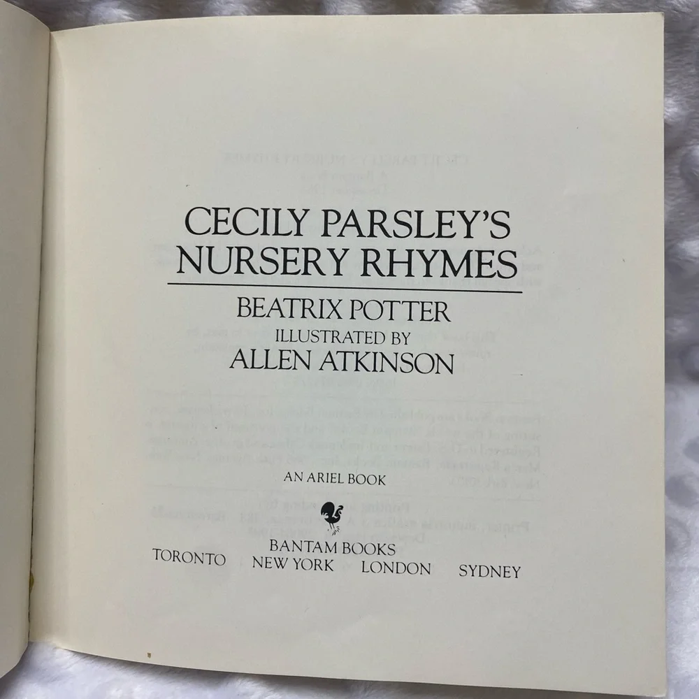 Vintage 1983 Cecily Parsley’s Nursery Rhymes  - Beatrix Potter